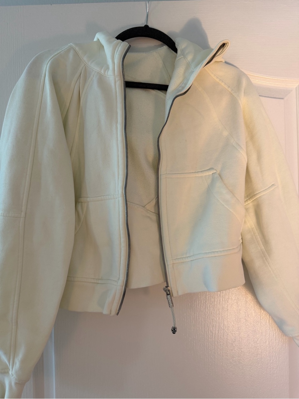 lululemon athletica butter yellow Cropped Zip Hoodie Jacket